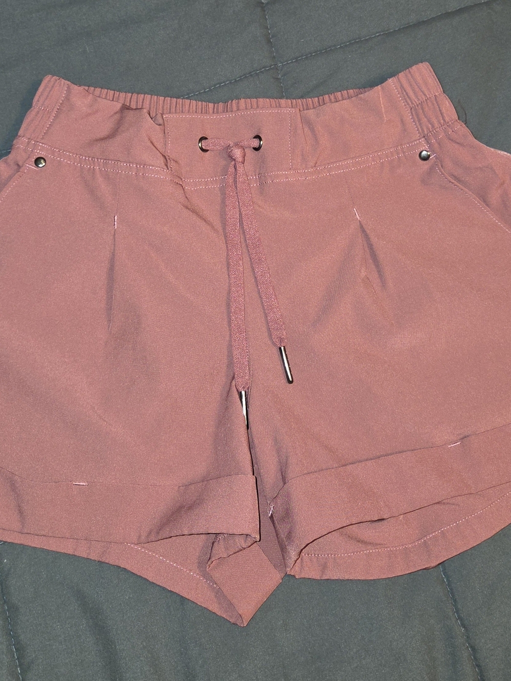 Mondetta Dusty Rose Athletic Drawstring Shorts